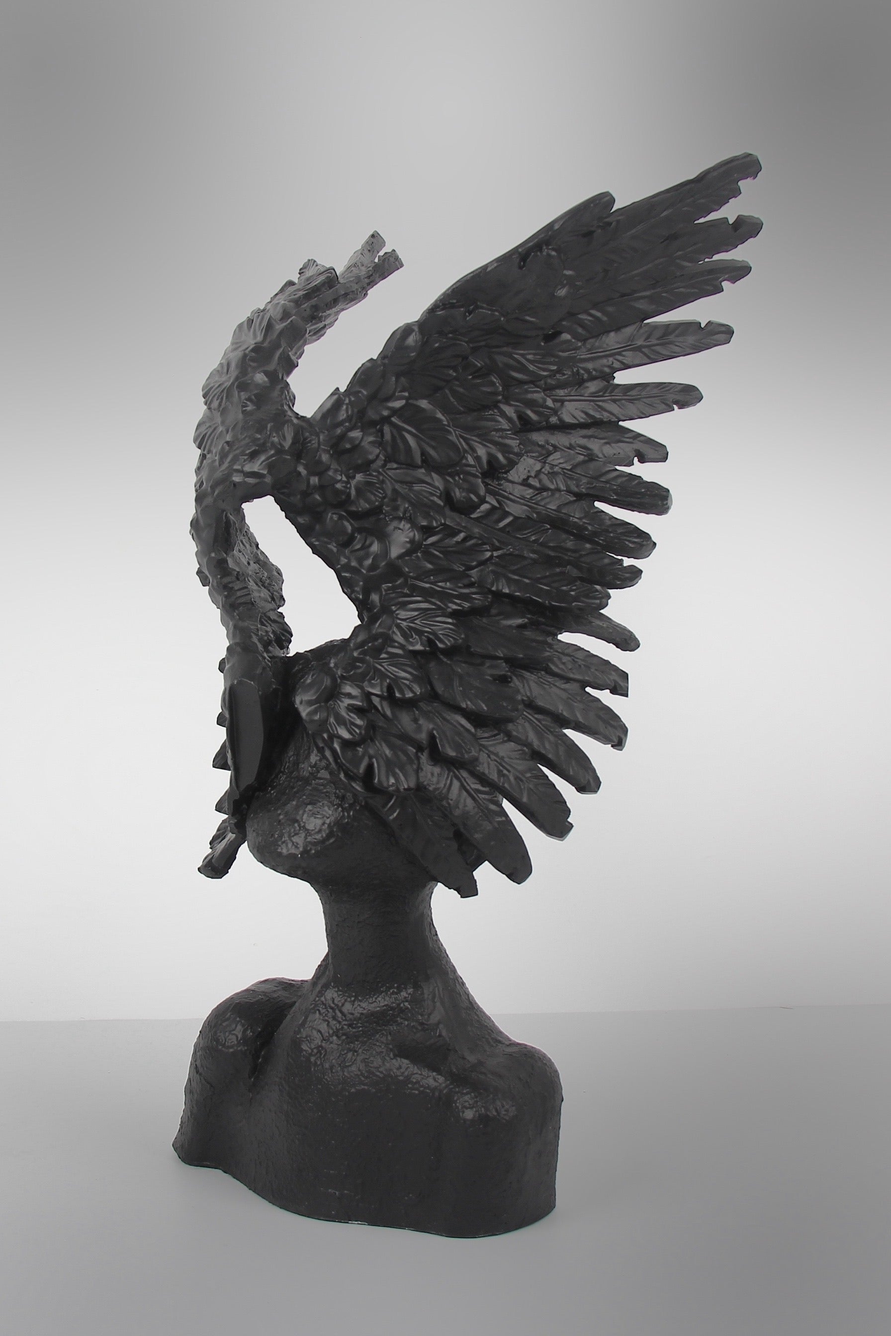 Angel Wing Sculpture Black