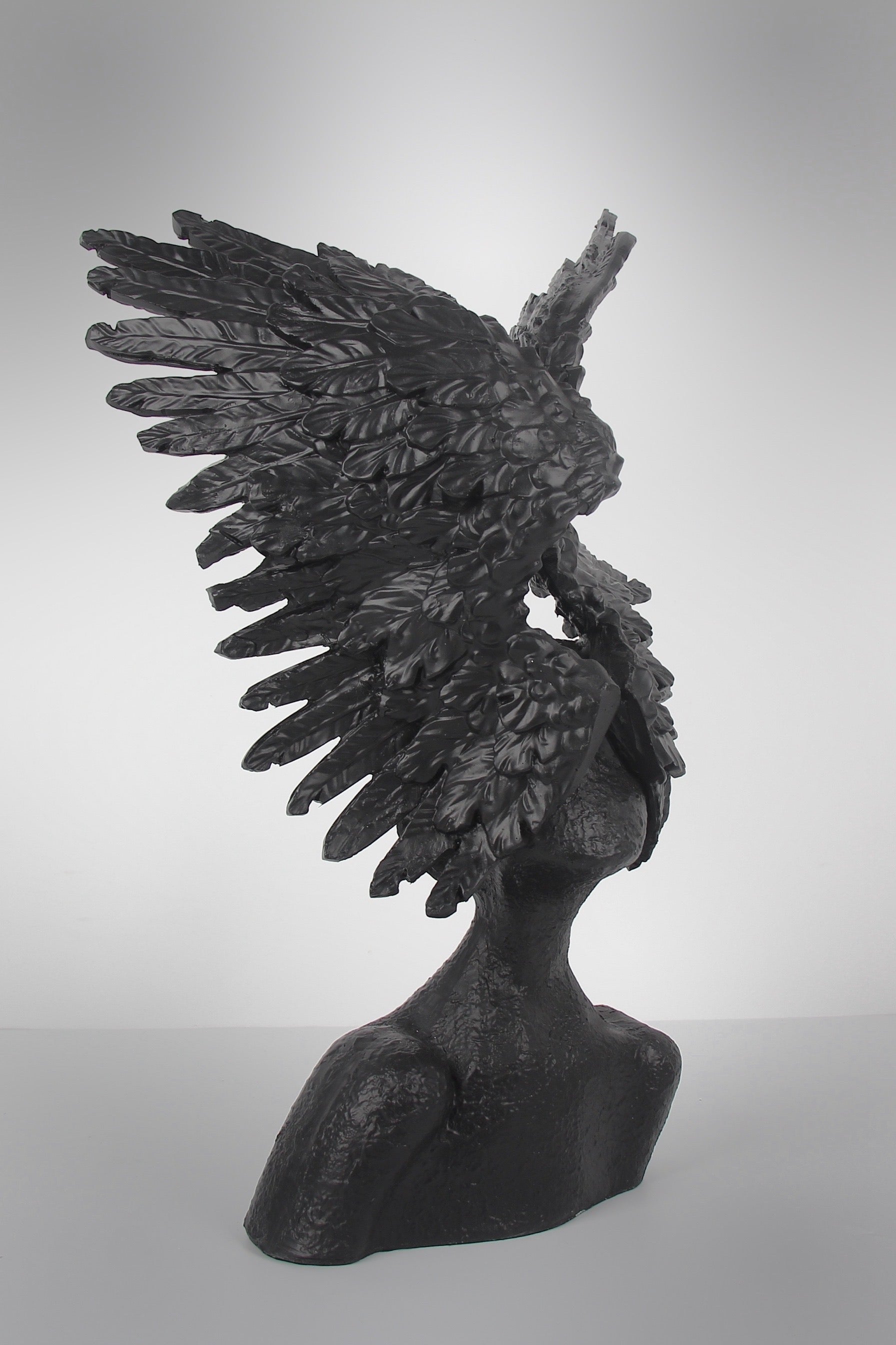 Angel Wing Sculpture Black