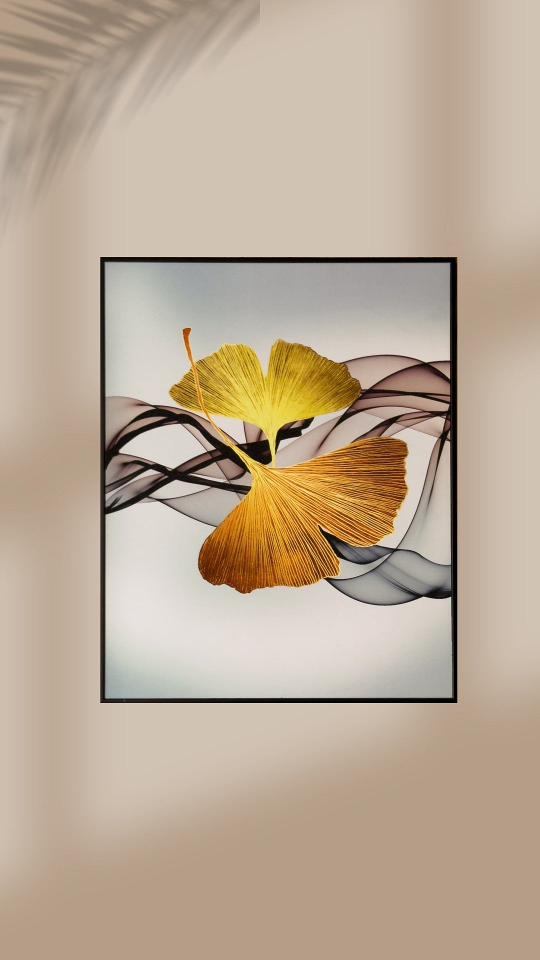 Ginkgo Leaf Wall Art Canvas Painting