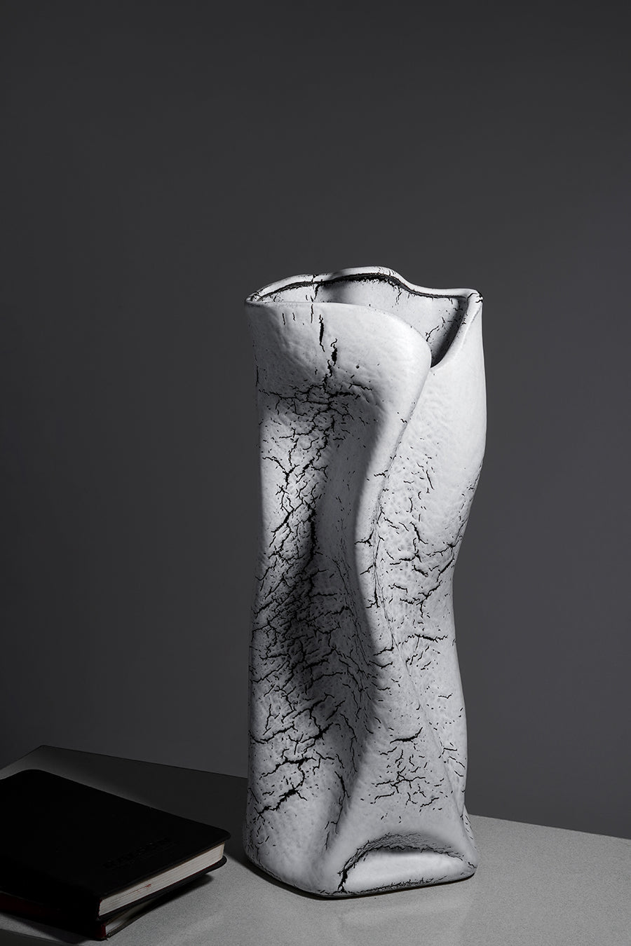 Ceramic Grey White Vase